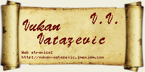 Vukan Vatazević vizit kartica